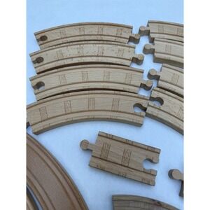 Wooden Train Track Curves straight Lot 43 Brio Compatible Lengths Thomas M&D